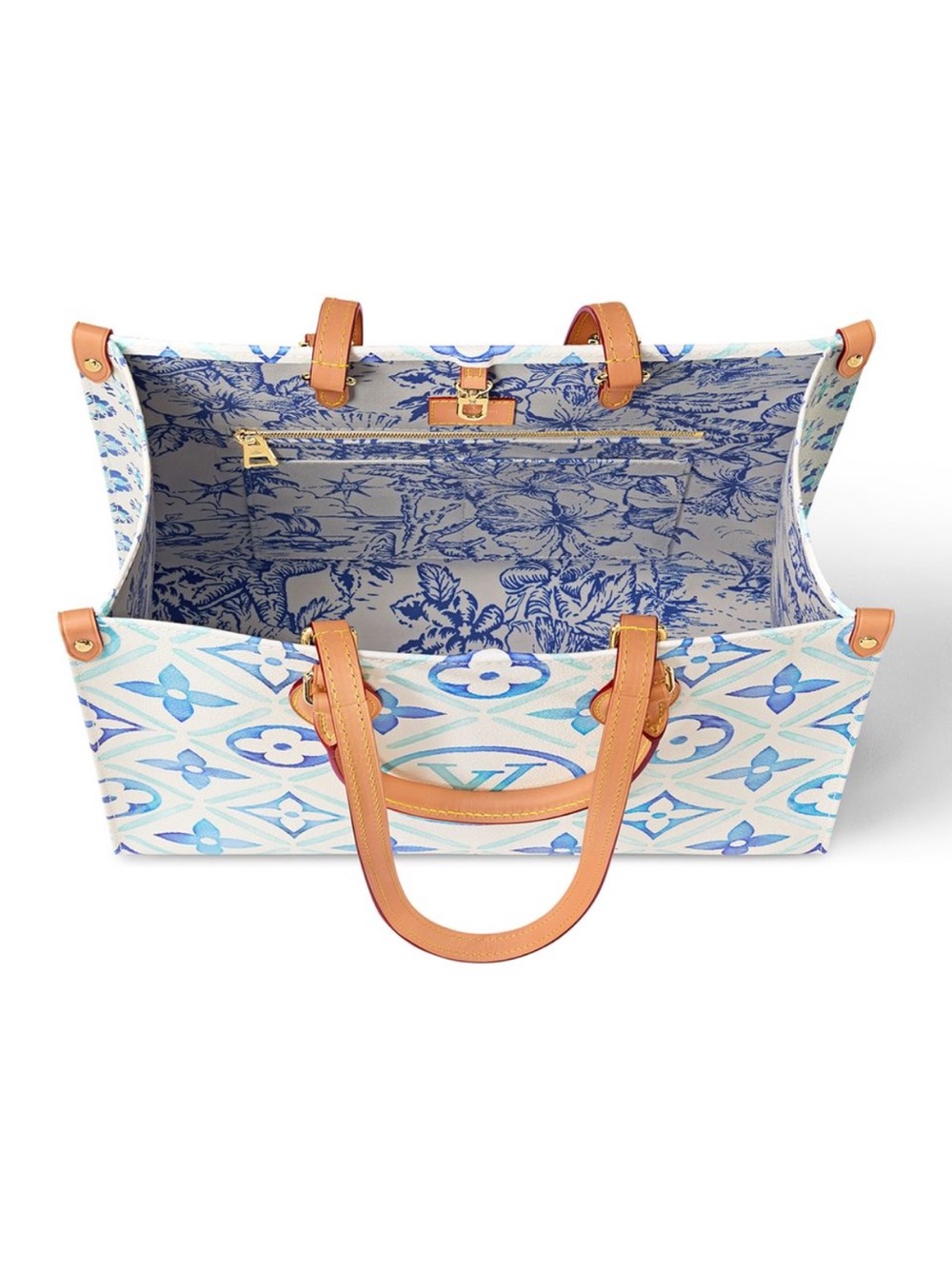NEW Louis Vuitton Blue & White OnTheGo MM By The Pool Tote *Limited Edition* - Picture 3 of 3
